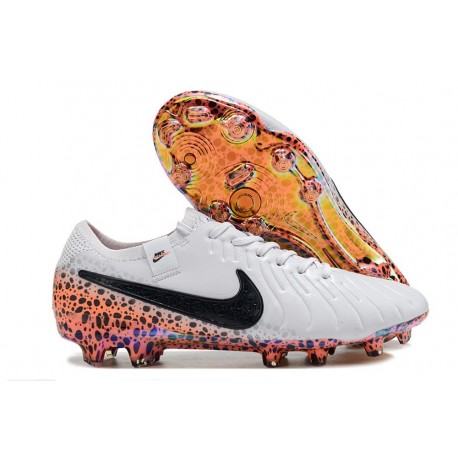 Korki Nike Tiempo Legend X Elite FG Biały Czarny Pomarańczowy