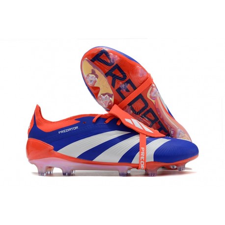 adidas Predator 24 Elite FT FG Niebieski Biały Czerwony