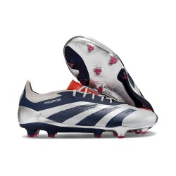 Buty adidas Predator 24 Elite FG Srebro Niebieski Czerwony