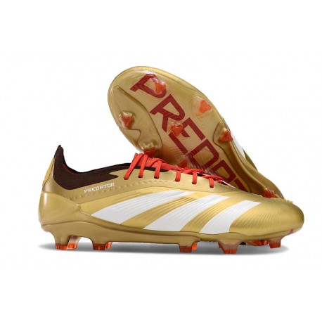 Buty adidas Predator 24 Elite FG Złoto Biały Czerwony