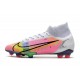 Buty piłkarskie Nike Mercurial Superfly 8 Elite FG Biały Różowy Czarny